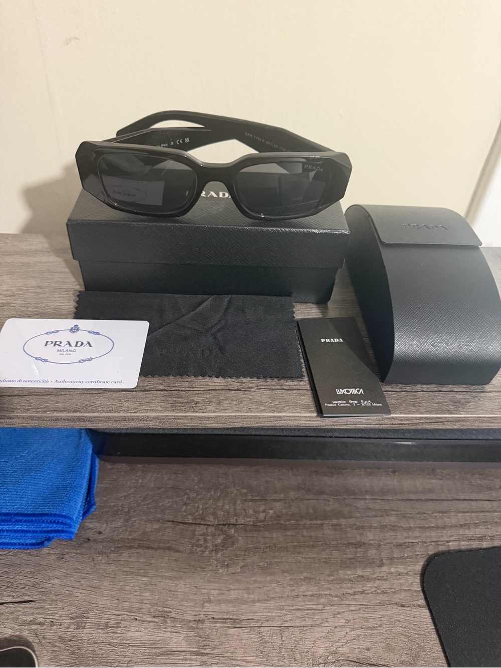 Prada Black Sunglasses with Accessories - Picture 7 of 7